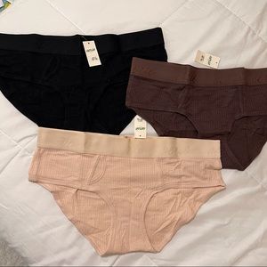 AERIE Ribbed Boybrief Underwear Lot - L - NWT - 3 pair